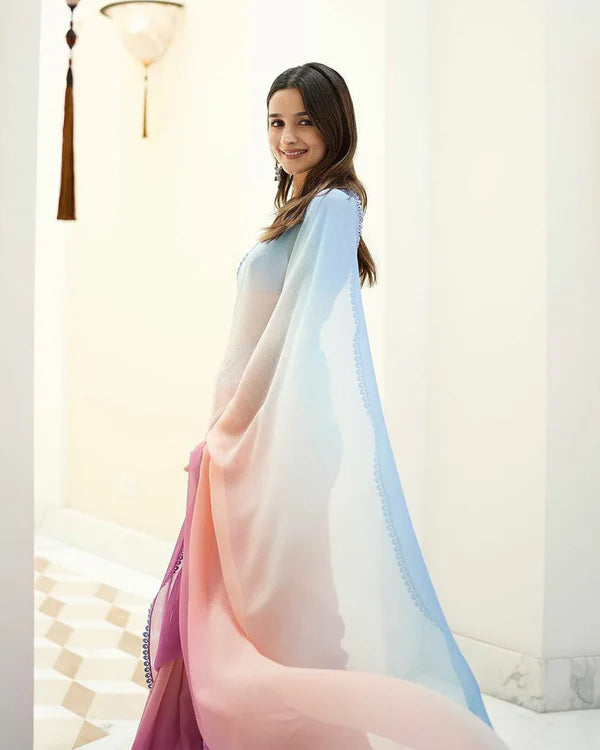 ALIA BHATT INSPIRED PRE DRAPPED SAREE