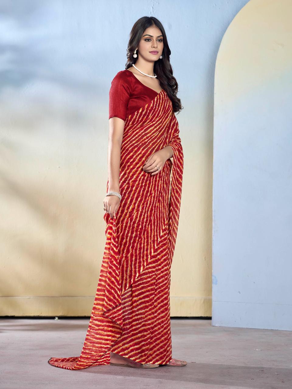 Soft Chiffon Georgette Ready To Wear saree