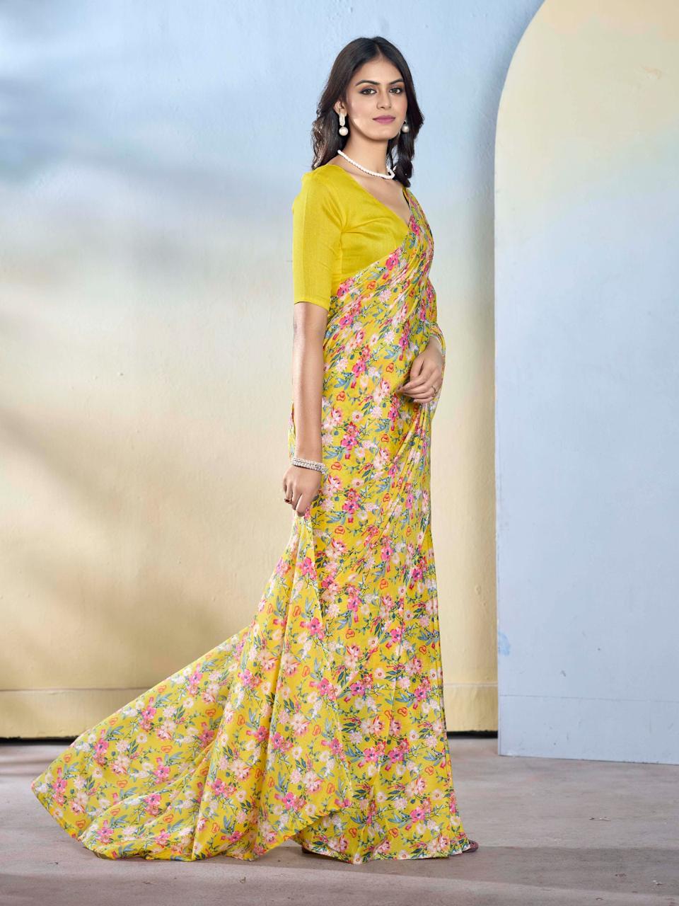 Soft Chiffon Georgette Ready To Wear saree