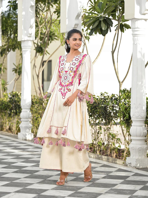 RAKHI SPECIAL PREMIUM KHADI COTTON DESIGNER LOOK CO-ORD SET