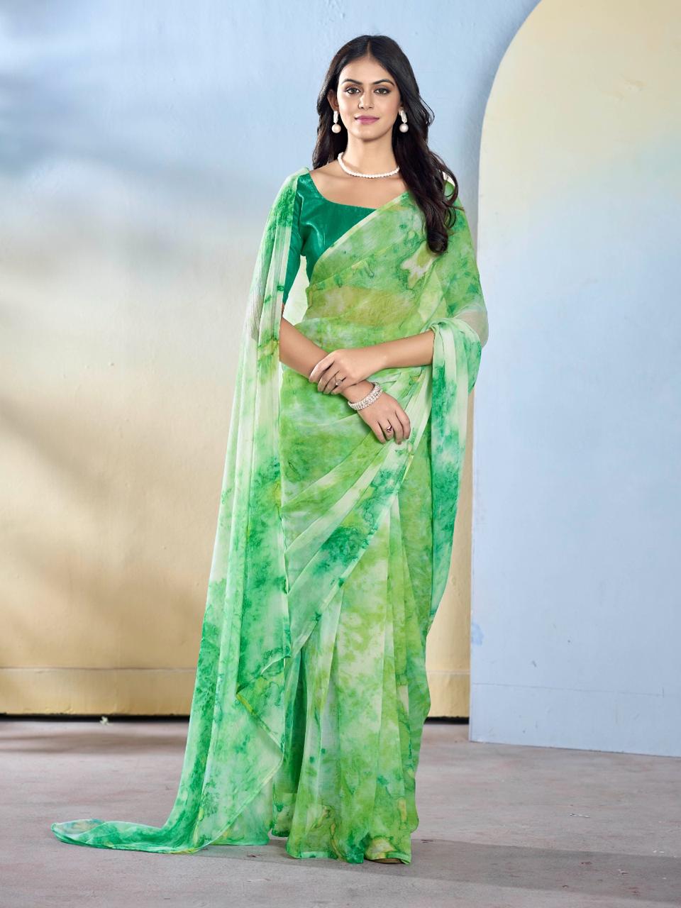 Soft Chiffon Georgette Ready To Wear saree