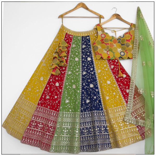 Beautiful Designer Multi Colour Thread and Sequence Lehenga Choli