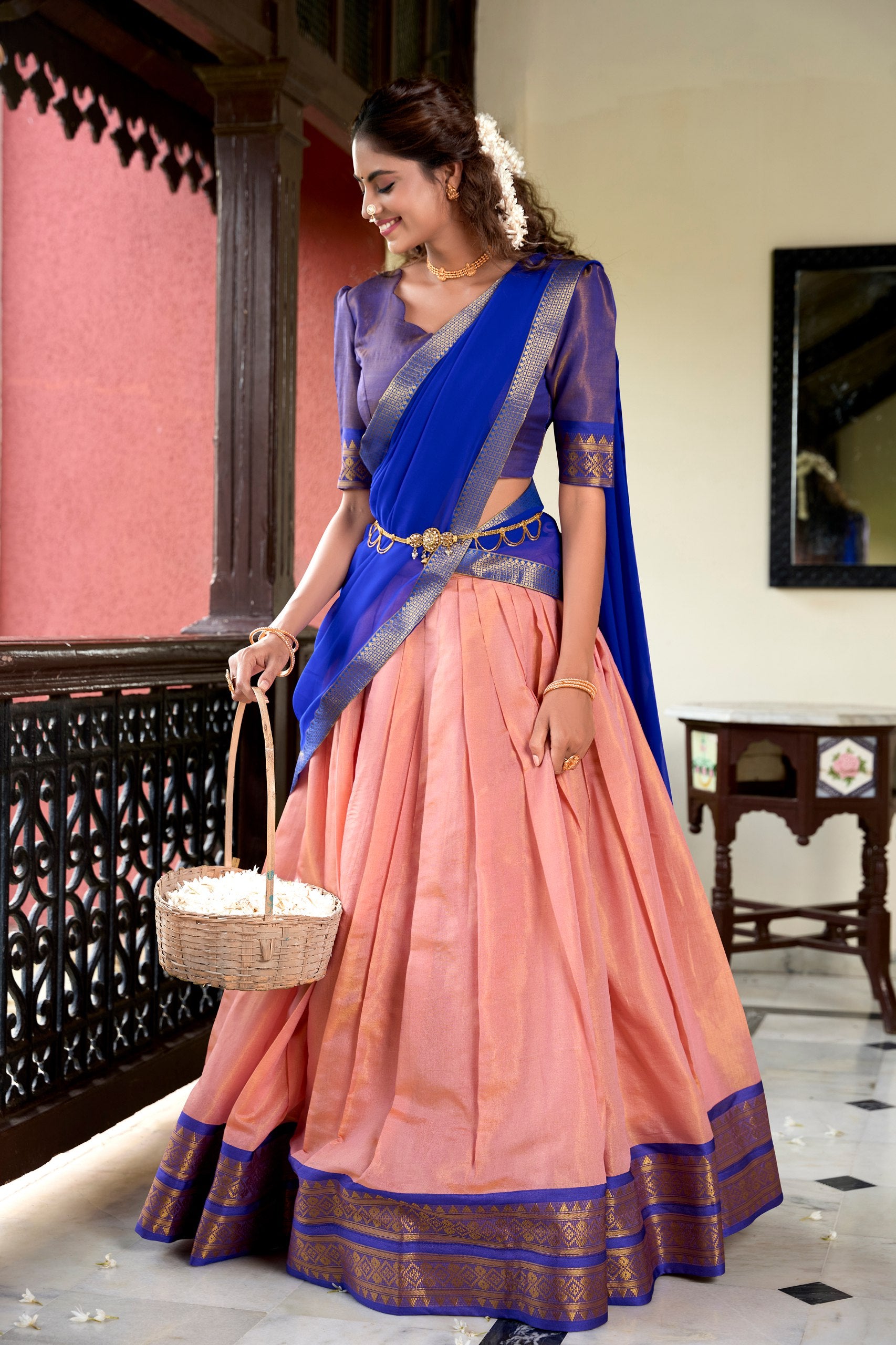 Heritage redefined in this Kanchipuram lehenga choli