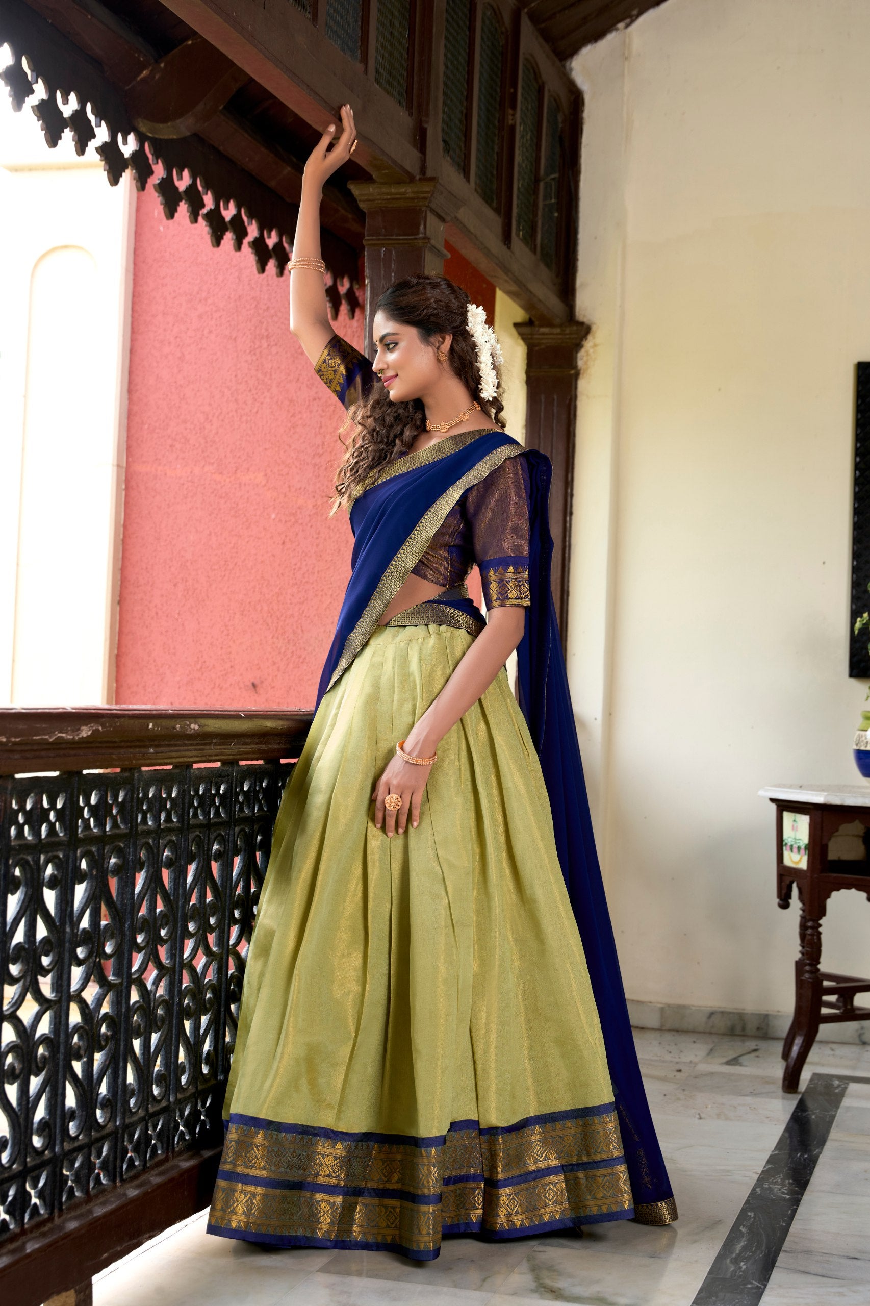 Heritage redefined in this Kanchipuram lehenga choli