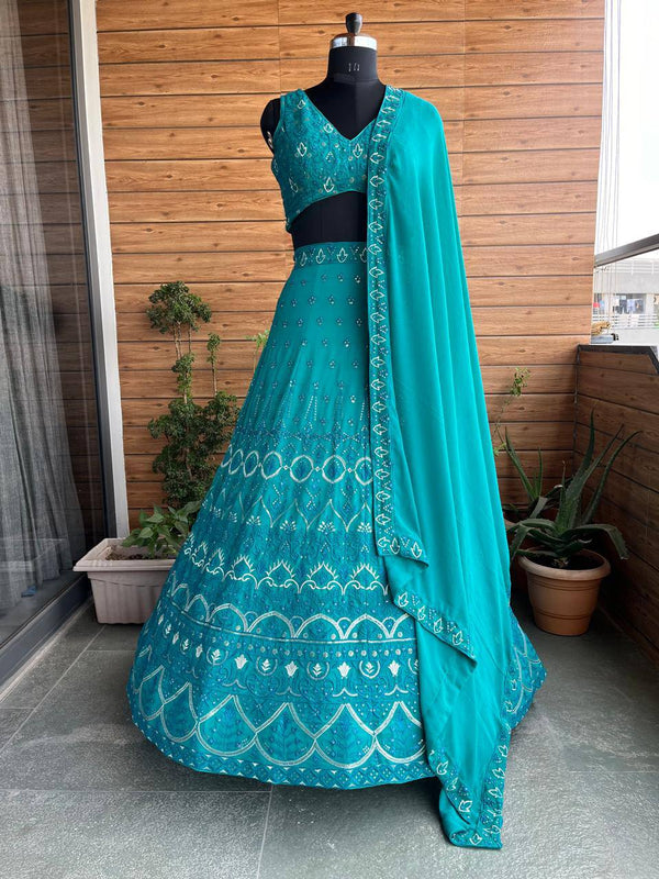 Beautiful Designer  Lucknowi Lehenga Choli