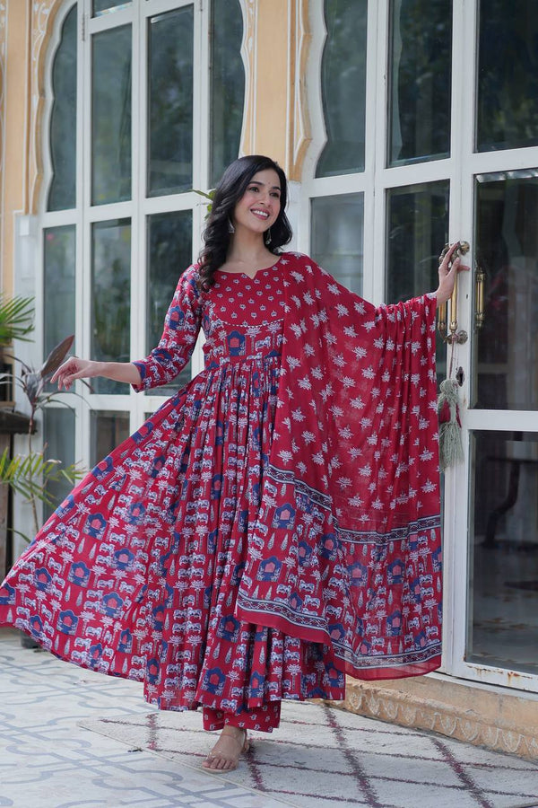 PREMIUM READYMADE  KURTI WITH PANT & DUPATTA SET