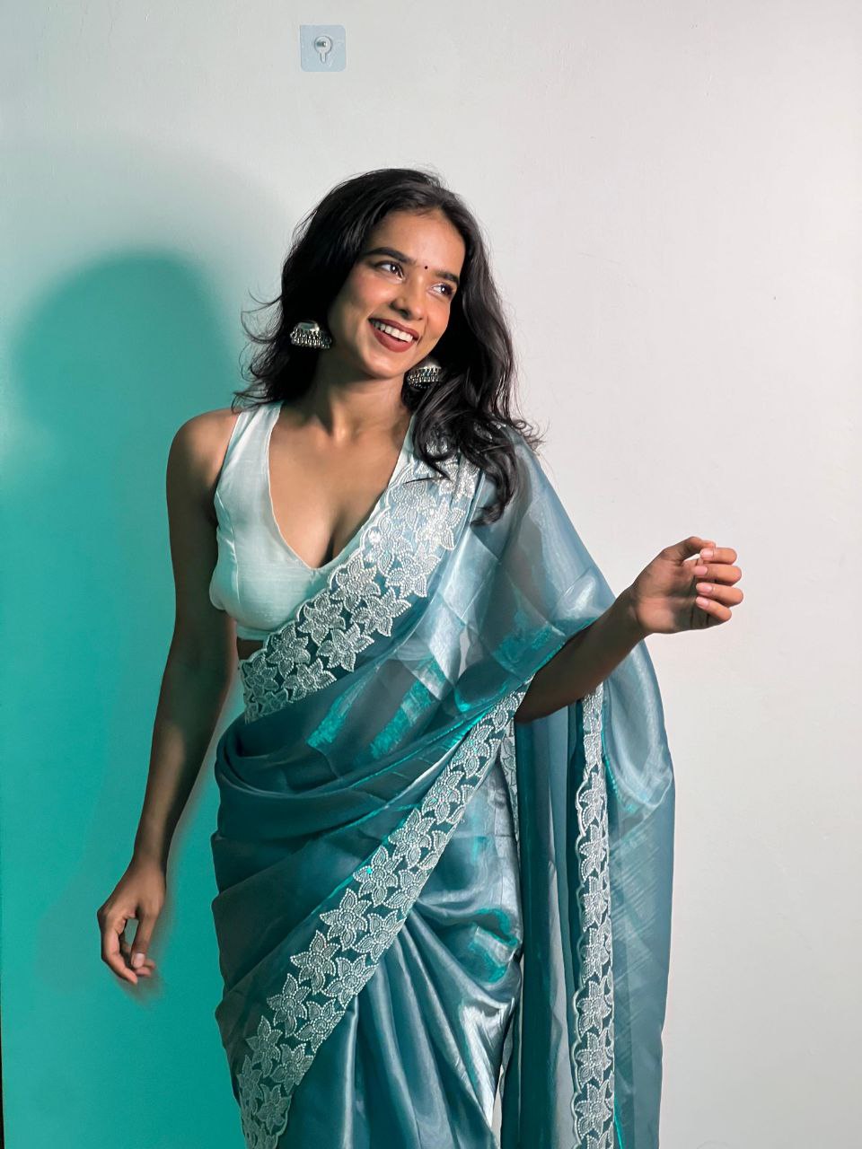 Beautiful Designer Jimmy Choo saree  with embroidery sequence work